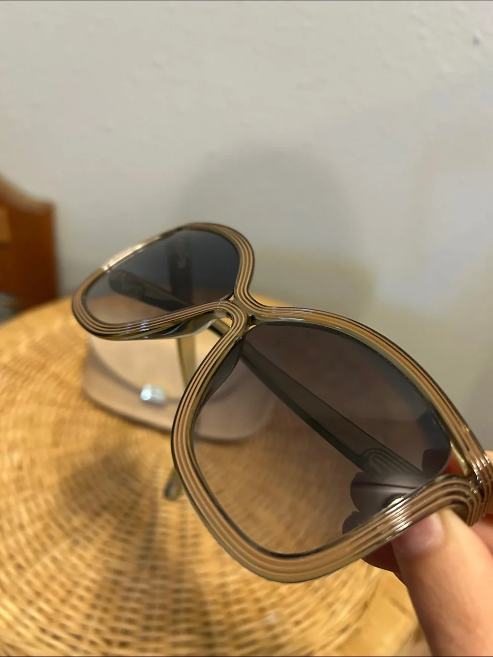 Chloe Rita Cat Eye Oversized CE737S Sunglasses Beige Neutral